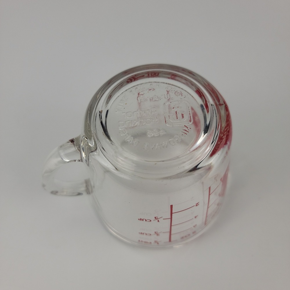 Anchor Hocking Oven Originals Glass Measuring Cup 1 Cup 8oz Red Markings USA - Picture 5 of 8